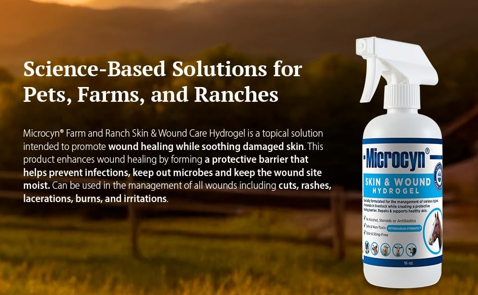 Microcyn Livestock Skin & Wound Hydrogel