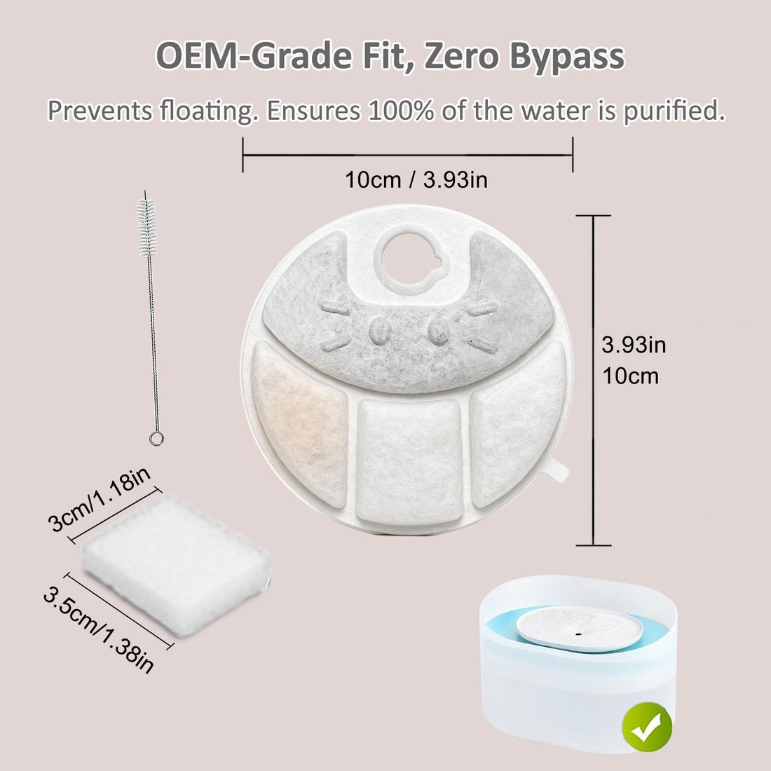 Pet Water Fountain Filters Fit for Petlibro Capsule Dog Fountain
