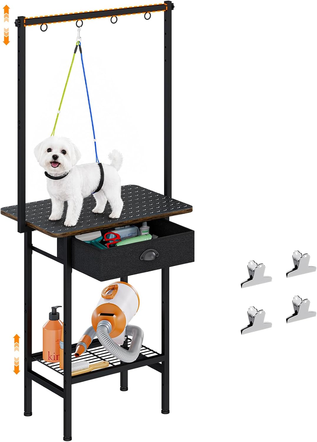 Cutogxon 24" Adjustable Small Dog Grooming Table with Drawers