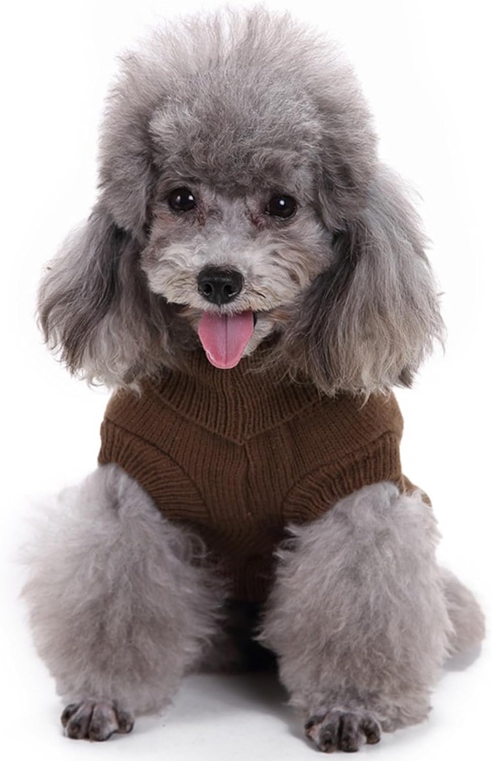 Knitted Small Dog Sweater, Turtleneck Pullover Warm Winter Puppy
