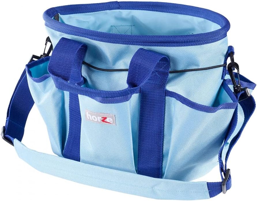 HORZE Horse Grooming Bag, 6 Outer Pockets, Adjustable Shoulder Strap