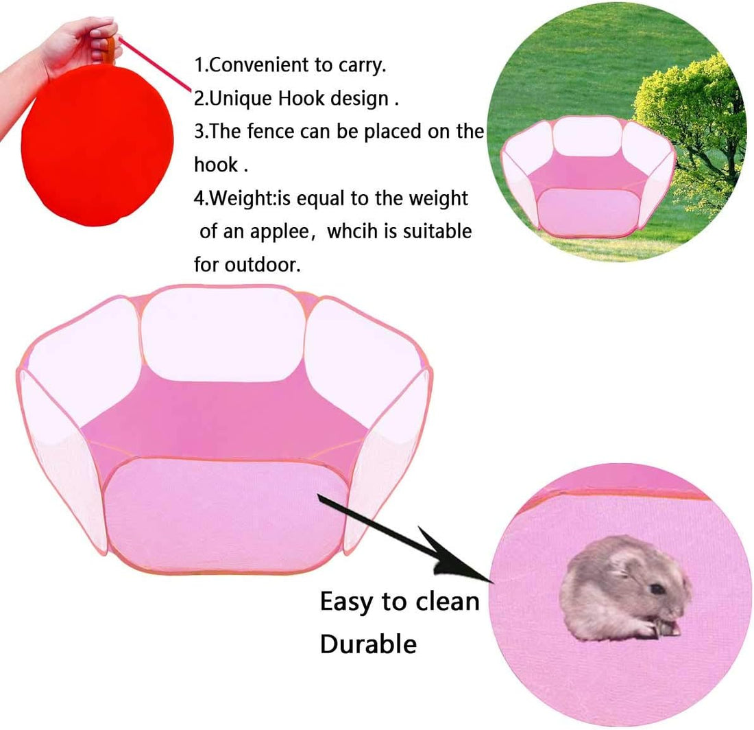 Small Animals Tent,Reptiles Cage,Breathable Transparent Pet Playpen
