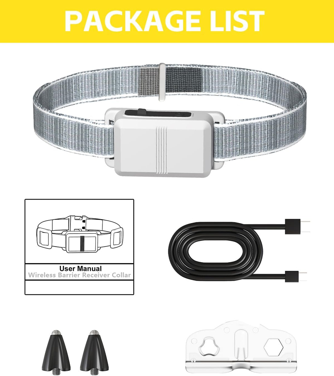 FLYSPEAR Extra Receiver Collar for Indoor Wireless Cat Barrier