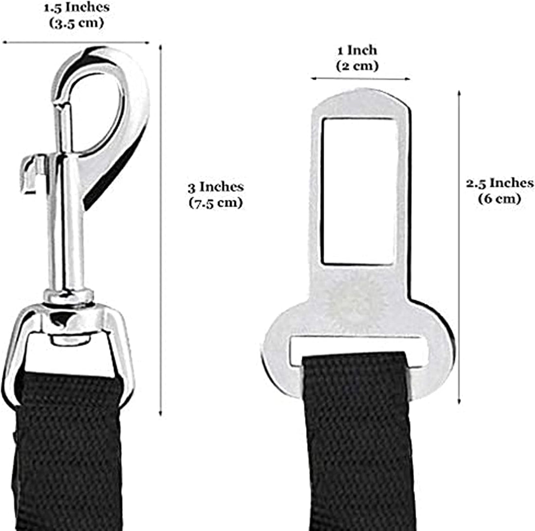 SunGrow Dog Seat Belt for Car, Adjustable Nylon Pet Seatbelt