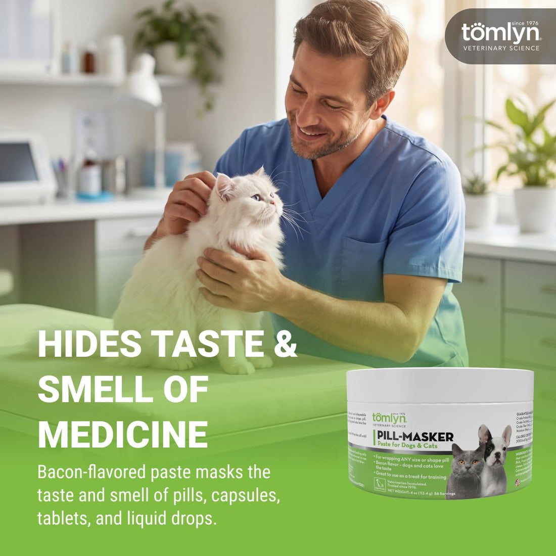 TOMLYN Pill-Masker Original Bacon-Flavored Paste for Dogs & Cats, 4oz
