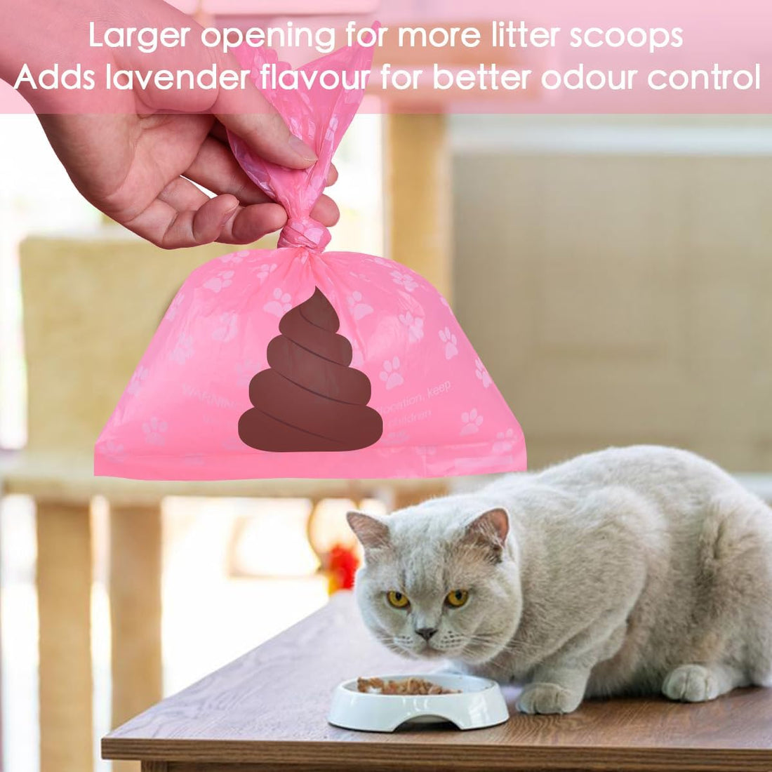 Poop Bags Rolls 256 Count - 9x13 Inches Pink Thickened Leakproof