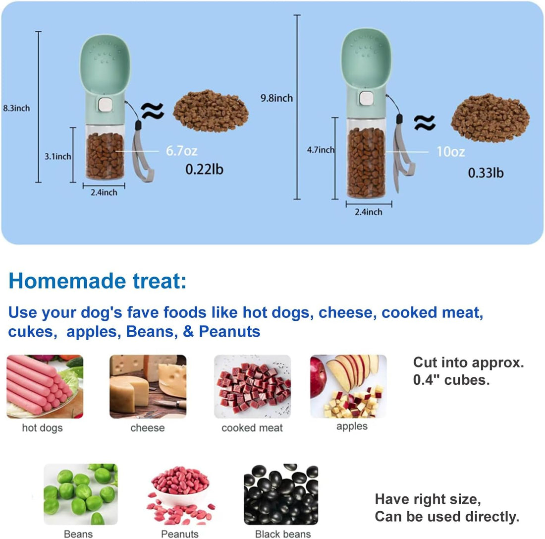 Colorday Handheld Dog Treat Dispenser Built-in Clicker & Treat Pouch