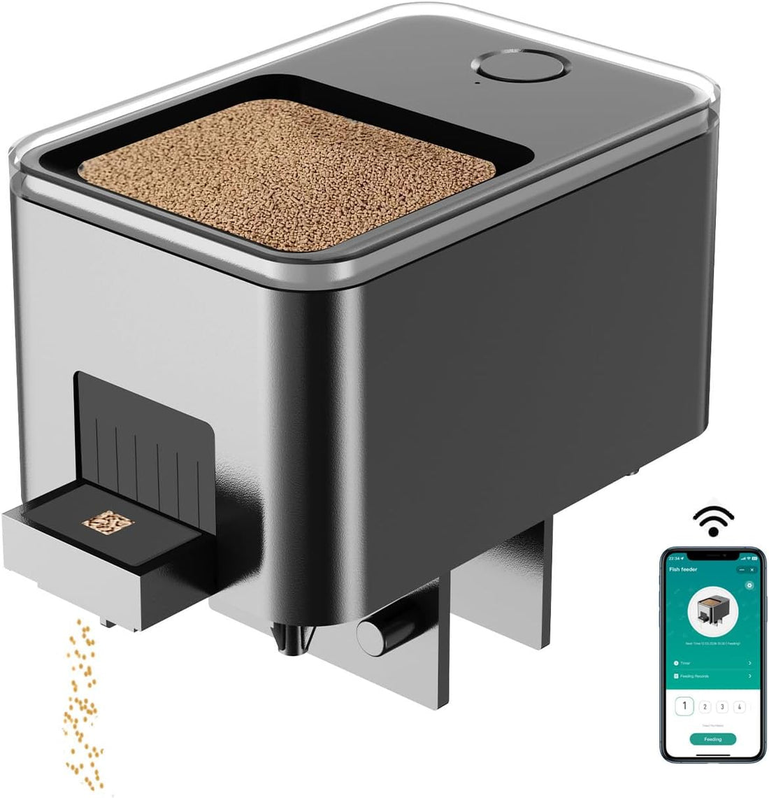 WiFi Fish Feeder for Aquarium Automatic Fish Feeder Automatic