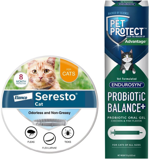 Bundle of Seresto Cat Collar for Cats + Pet Protect Probiotic