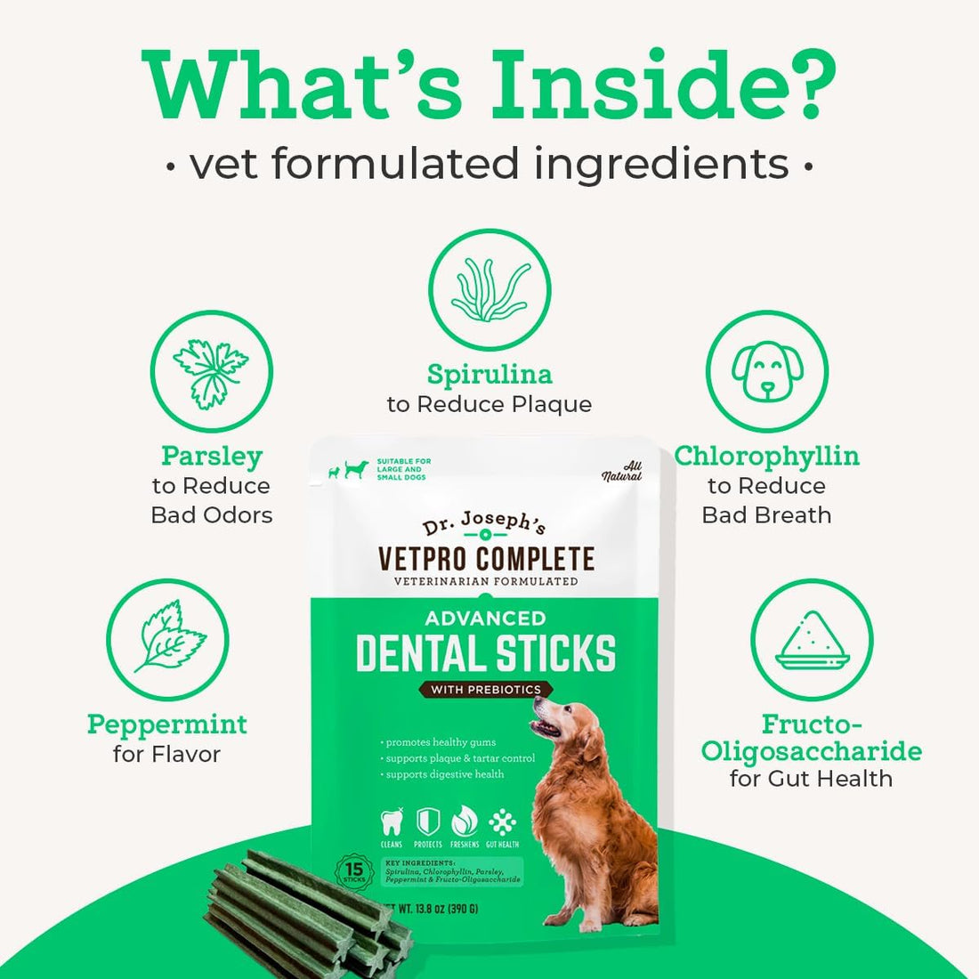 VetPro Complete Dr. Joseph's Advanced Dental Sticks with Prebiotics