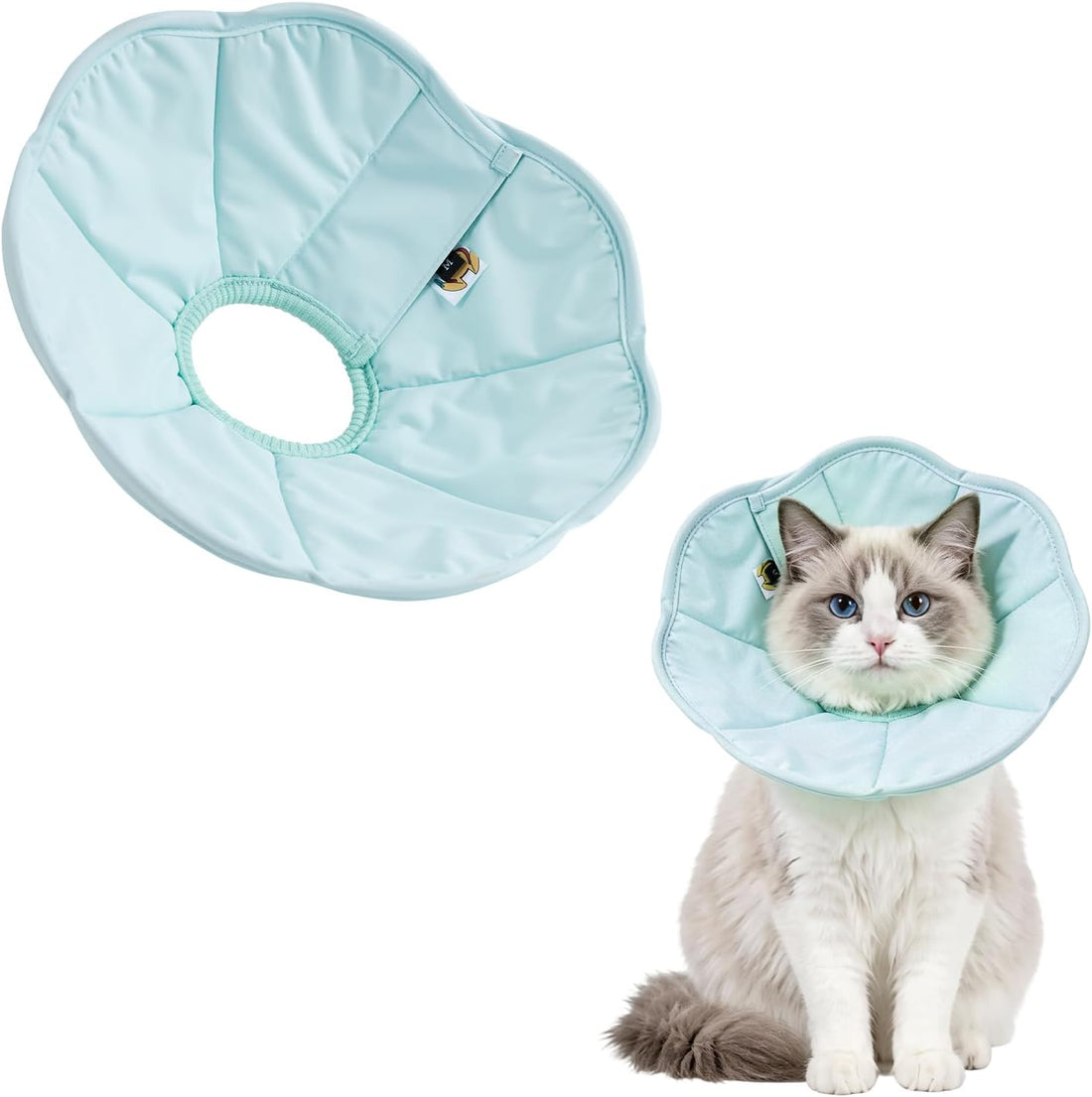 Touchdog Soft Cat Cone Collar, Waterproof Recovery E-Collar
