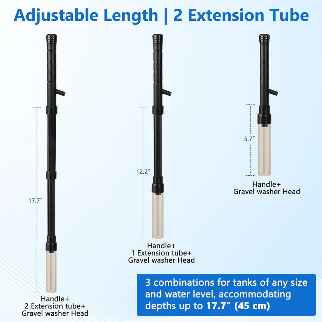 AQQA Gravel Vacuum for Aquarium Siphon
