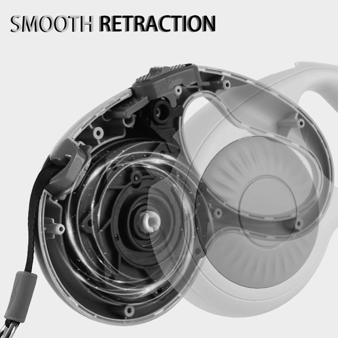 JSXD 360° Tangle-Free Retractable Dog Leash with One-Handed Brake
