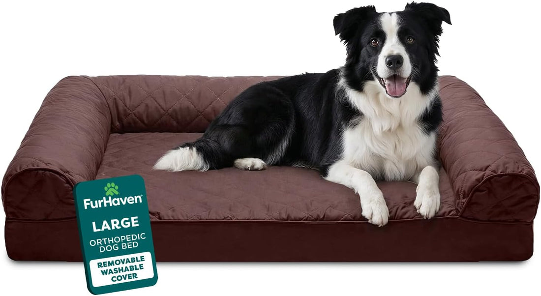 FurHaven Classic Sofa Orthopedic Dog Bed for Large Dogs