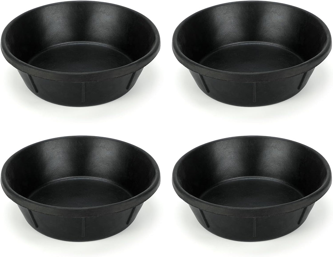2Pcs Rubber Feed Pan, 1 Gallon Horse Feed Bucket