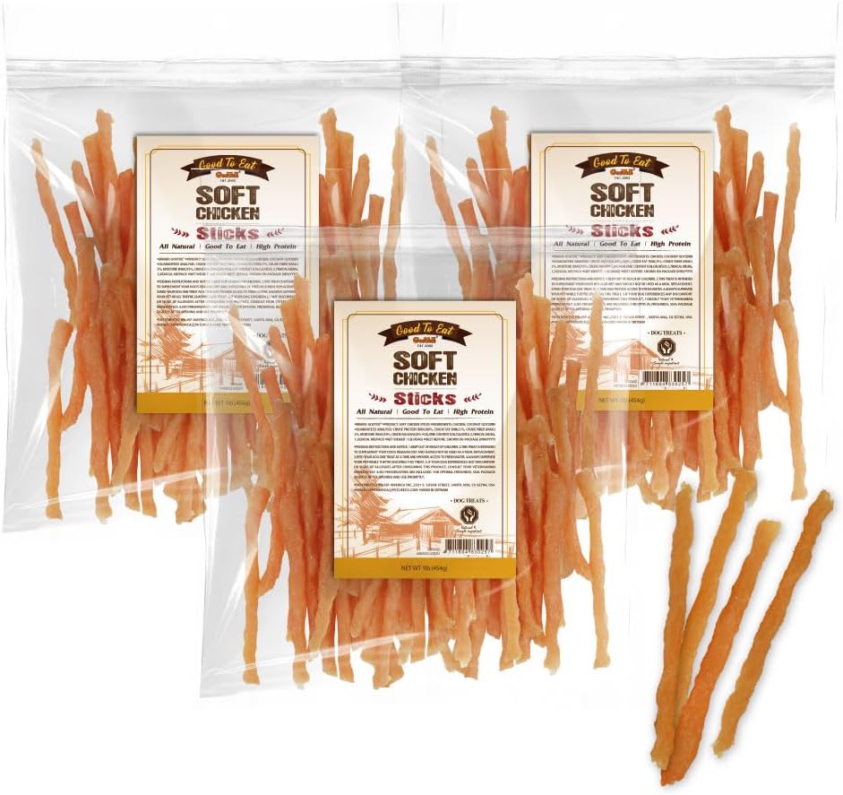 Gootoe Soft Chicken Dog Treats, All-Natural Chicken Breast Strips