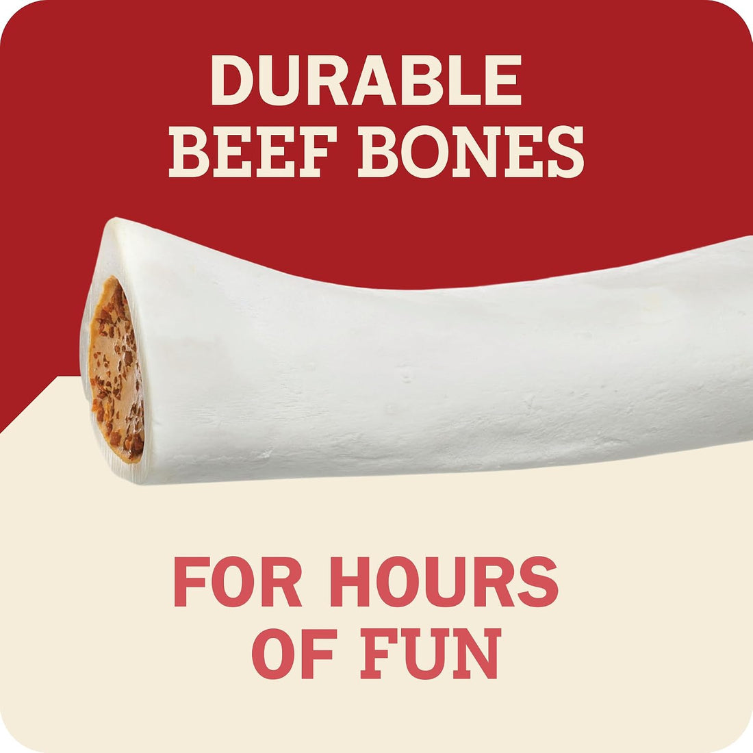 Redbarn Large Filled Bones Premium Dog Chew Cheese n' Bacon Flavor