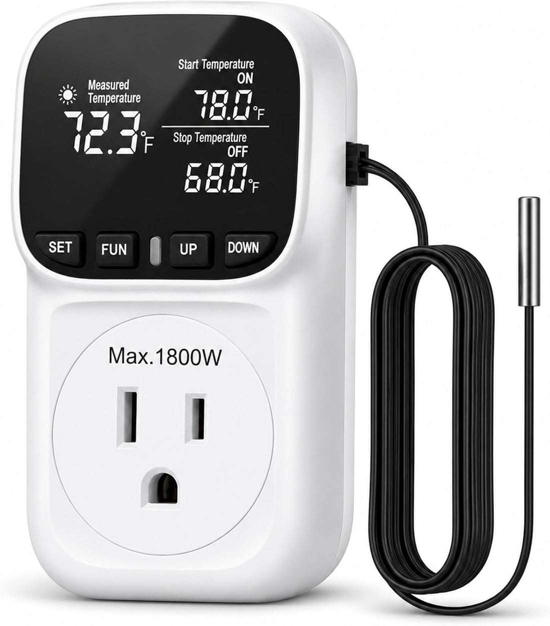 Digital Temperature Controller Outlet 15A/1800W Thermostat