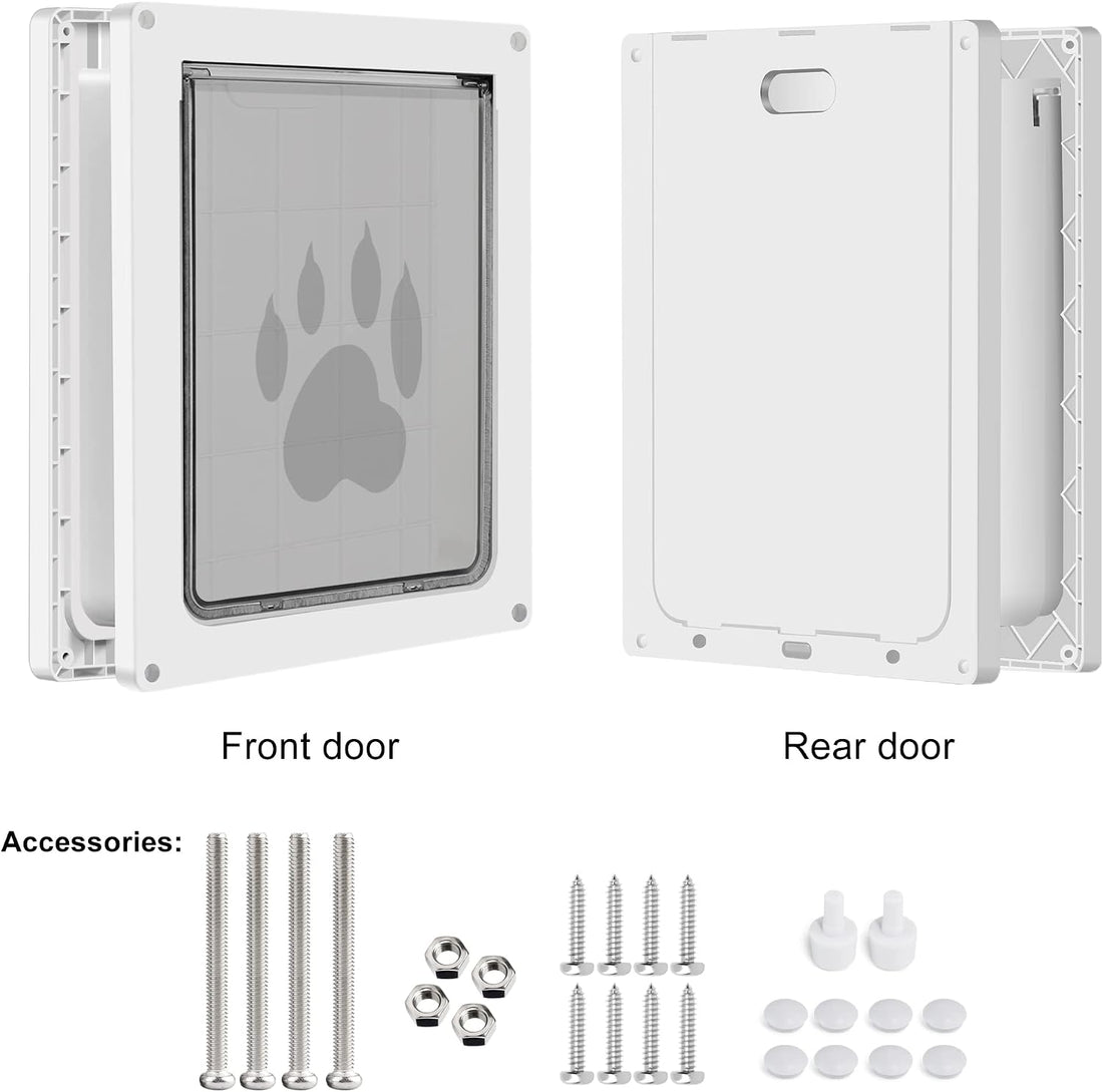 CEESC Large Dog Door, Snap-in Closing Panel, Up to 80 lbs, Durable