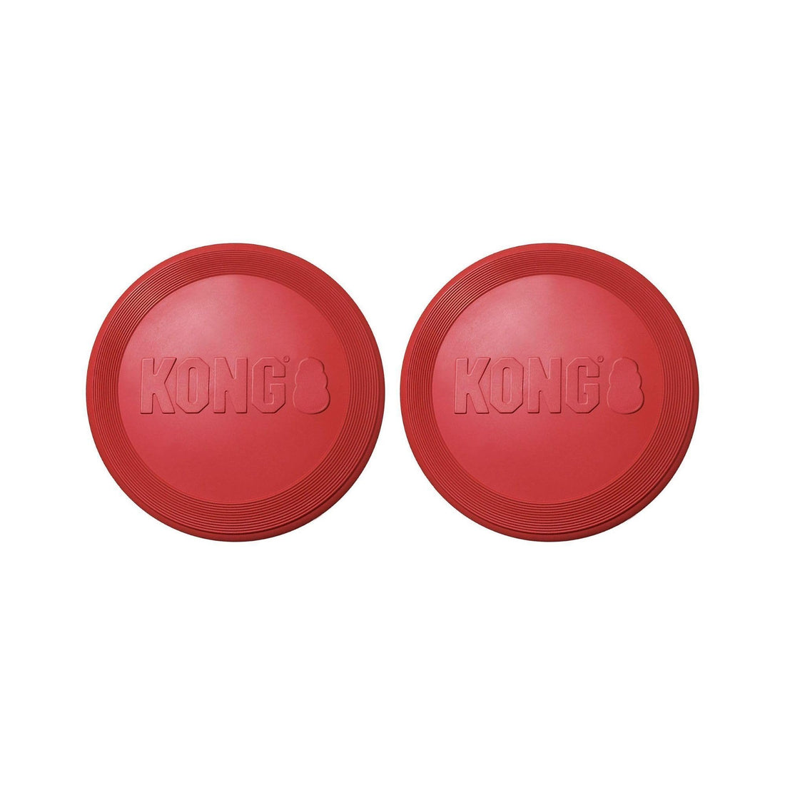 Kong Rubber Flyer,Large 2 Pack, Red