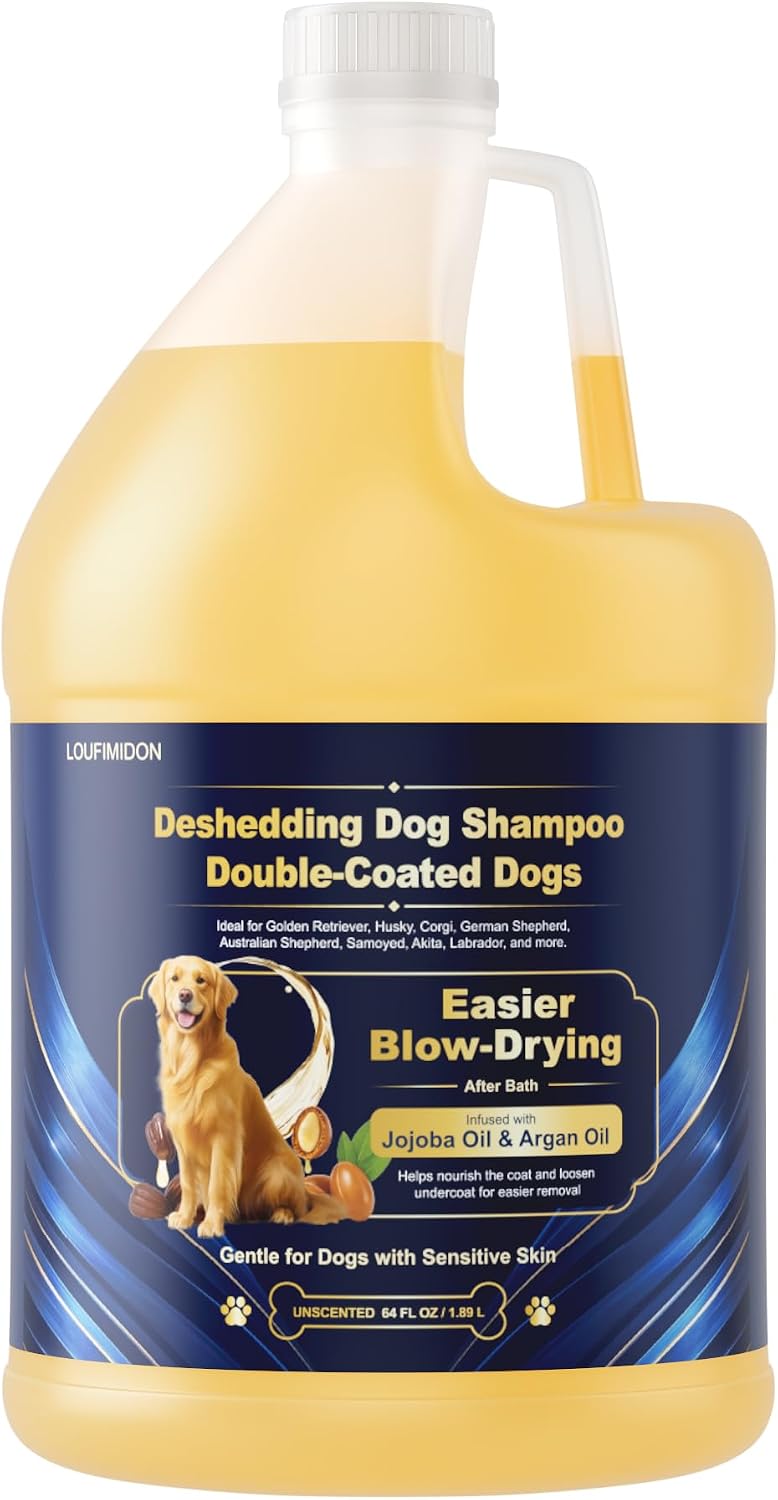 64 FL OZ Deshedding Dog Shampoo Sensitive Skin Friendly