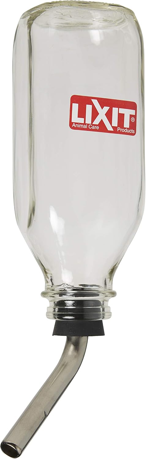 Lixit Pet Glass Water Bottle, 32-Ounce