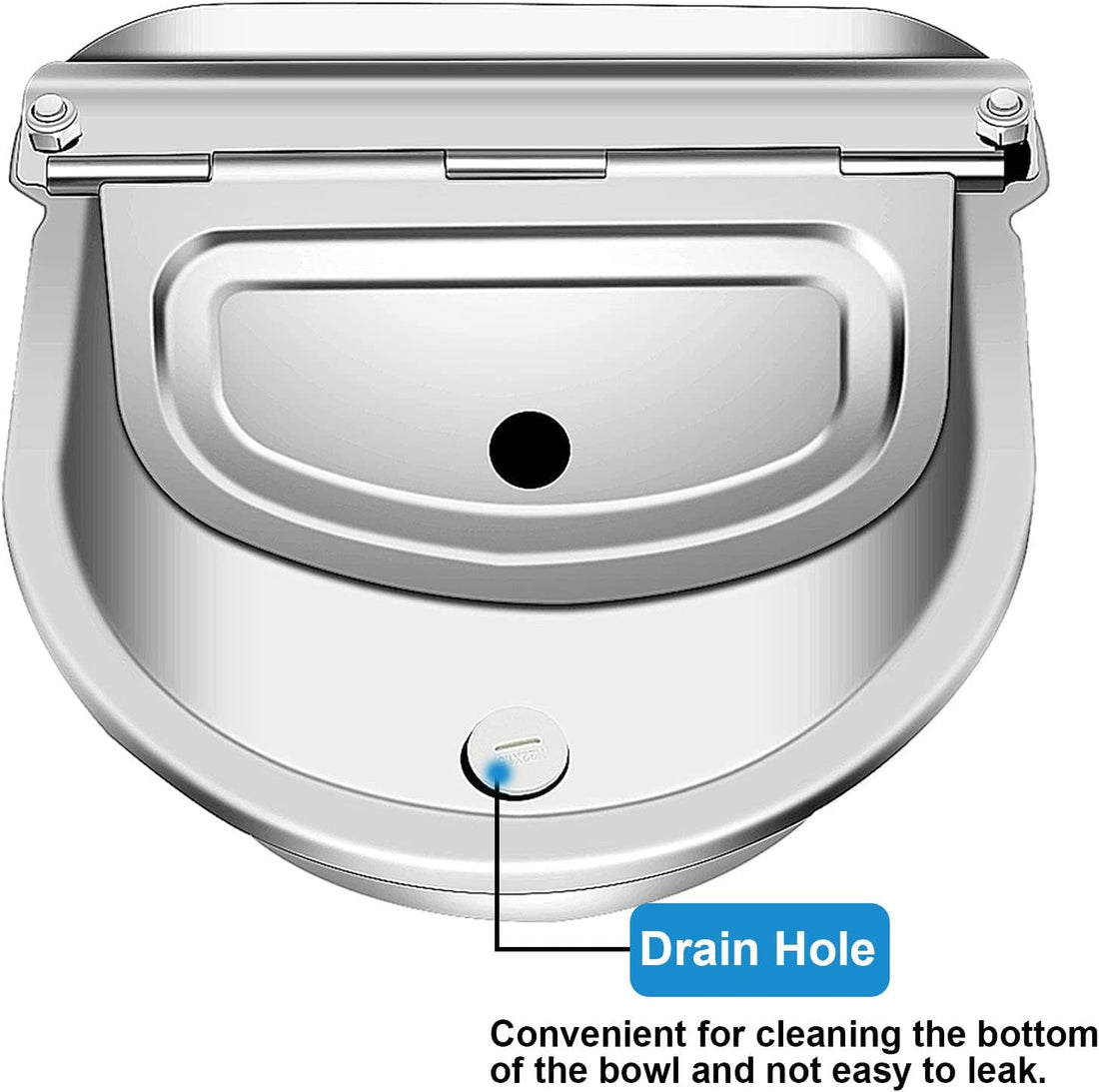 Automatic Livestock Waterer Bowl, 304 Stainless Steel Water Dispenser