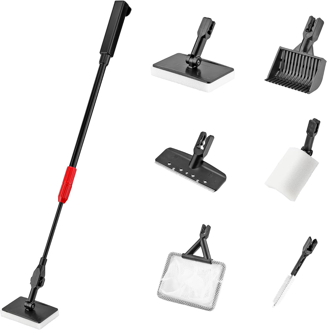 6 in 1 Aquarium Cleaning Tool Algae Scraper for Fish Tank Cleaning