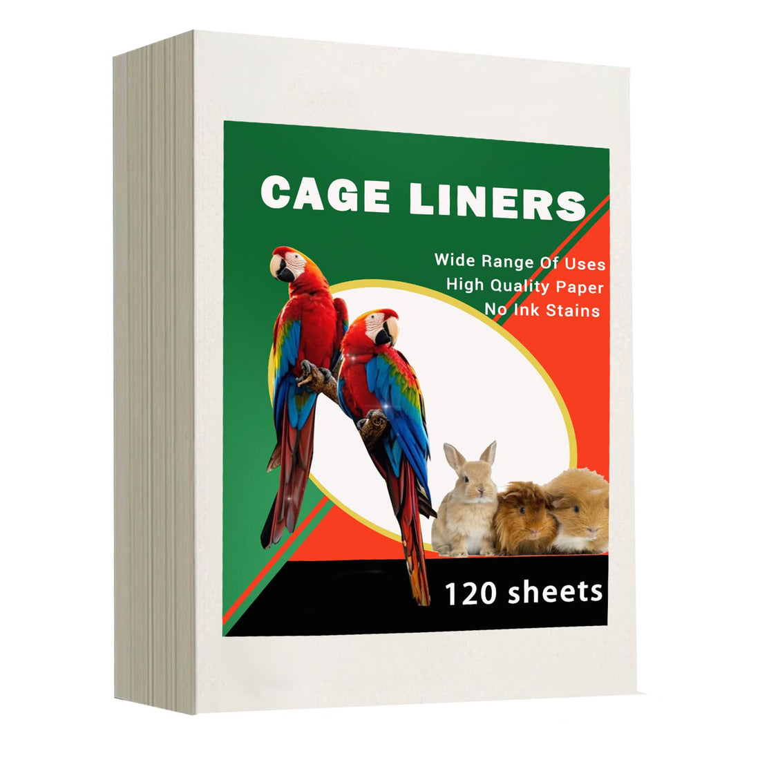 ZIQON 120 Pcs Bird Cage Liner Papers Big Size Cage Paper Liners