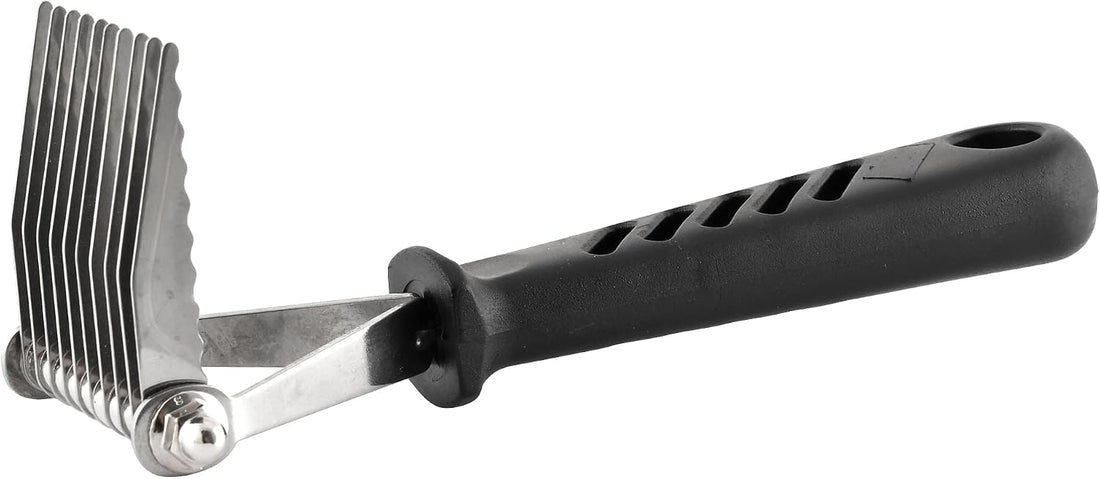 Jeffers Pet Dematting Rake for Dogs & Cats – Serrated Blades for Mats