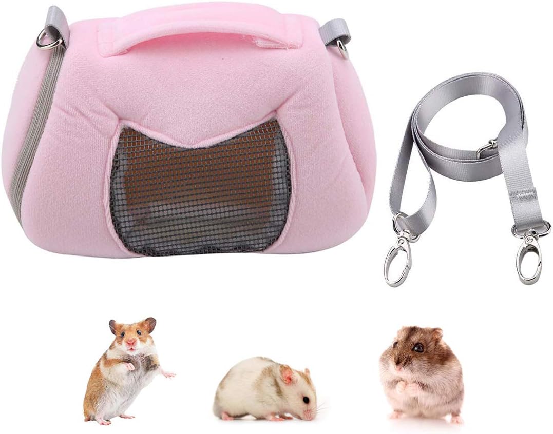Hamster Carrier Bag Portable Outdoor Travel Handbag with Adjustable