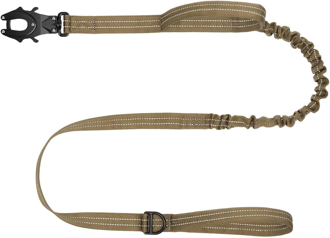 ICEFANG Tactical Dog Leash with Quick-Release Metal Clasp,Bungee-Dog