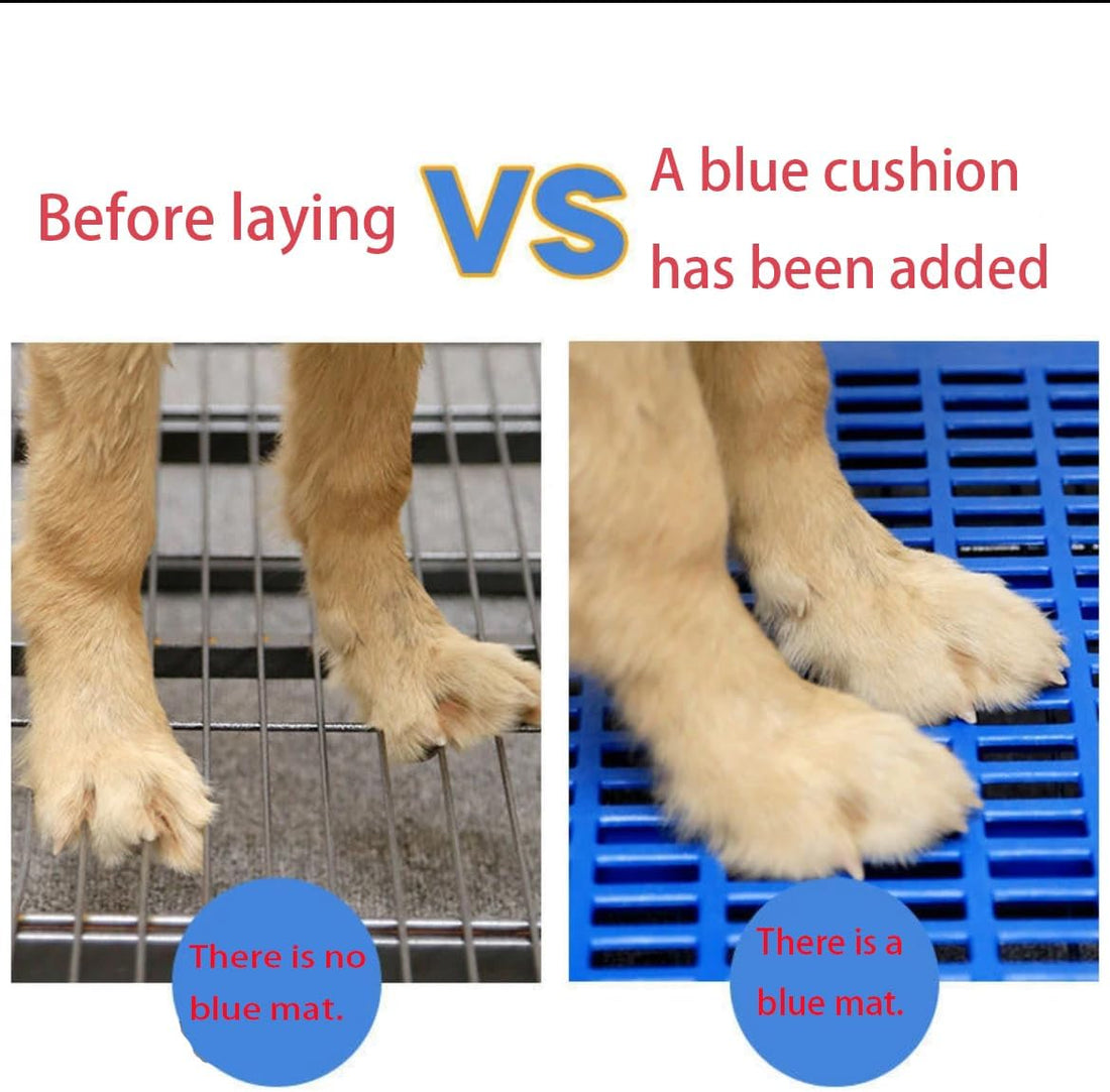 Dog Crate Floor Fence, Blue, 37in