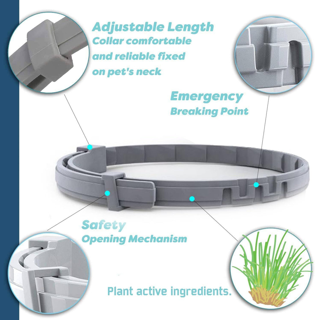 Natural Flea and Tick Collar for Puppies - 12-Month Protection