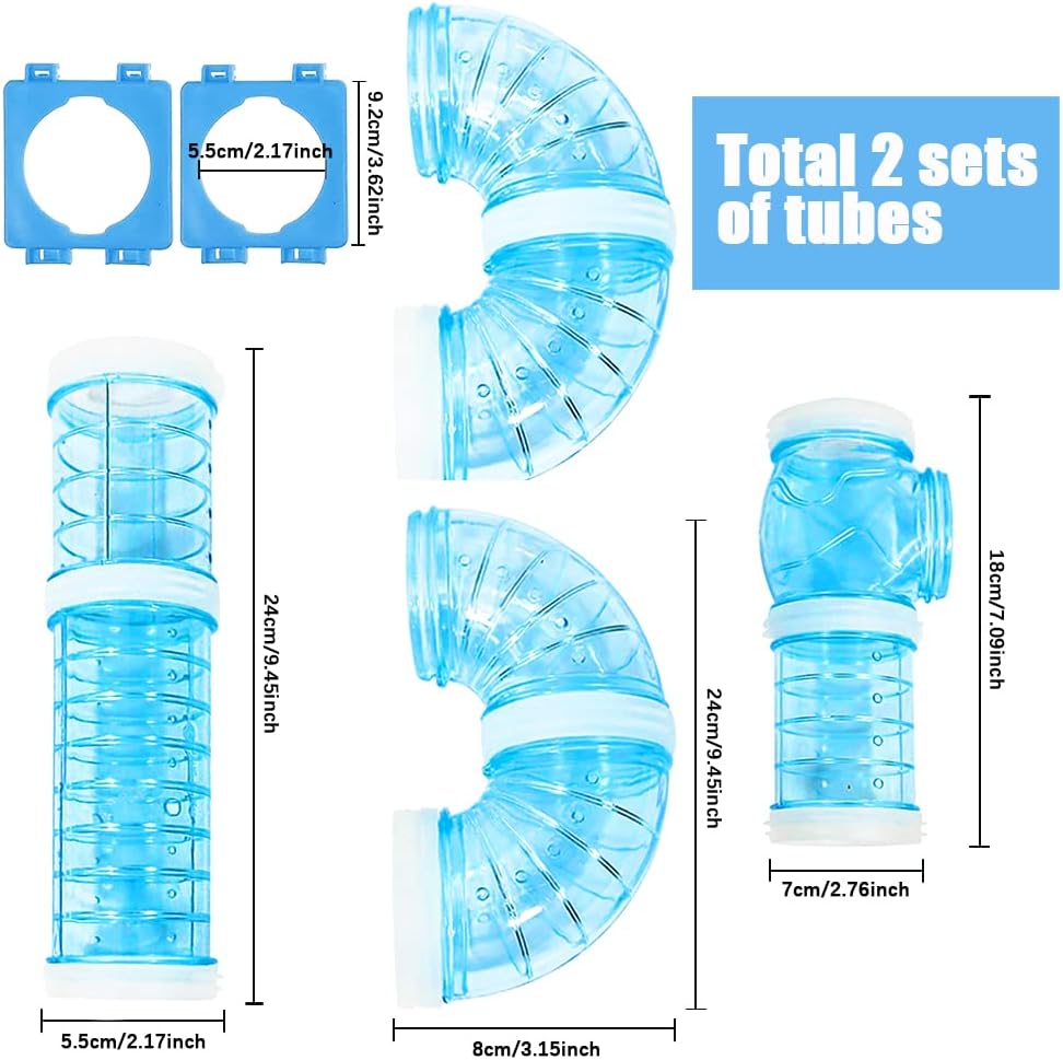 2 Hamster Tubes Kits, DIY Hamster Tunnel Adventure External Pipe