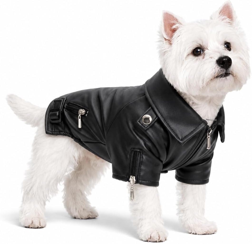 Lovelonglong Cool Dog Leather Jacket