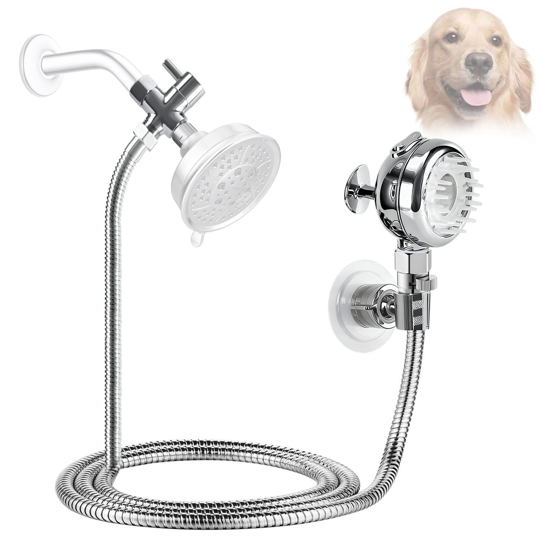 Sneatup Pet Shower Set with 8.2ft Hose & Flow Control Valve