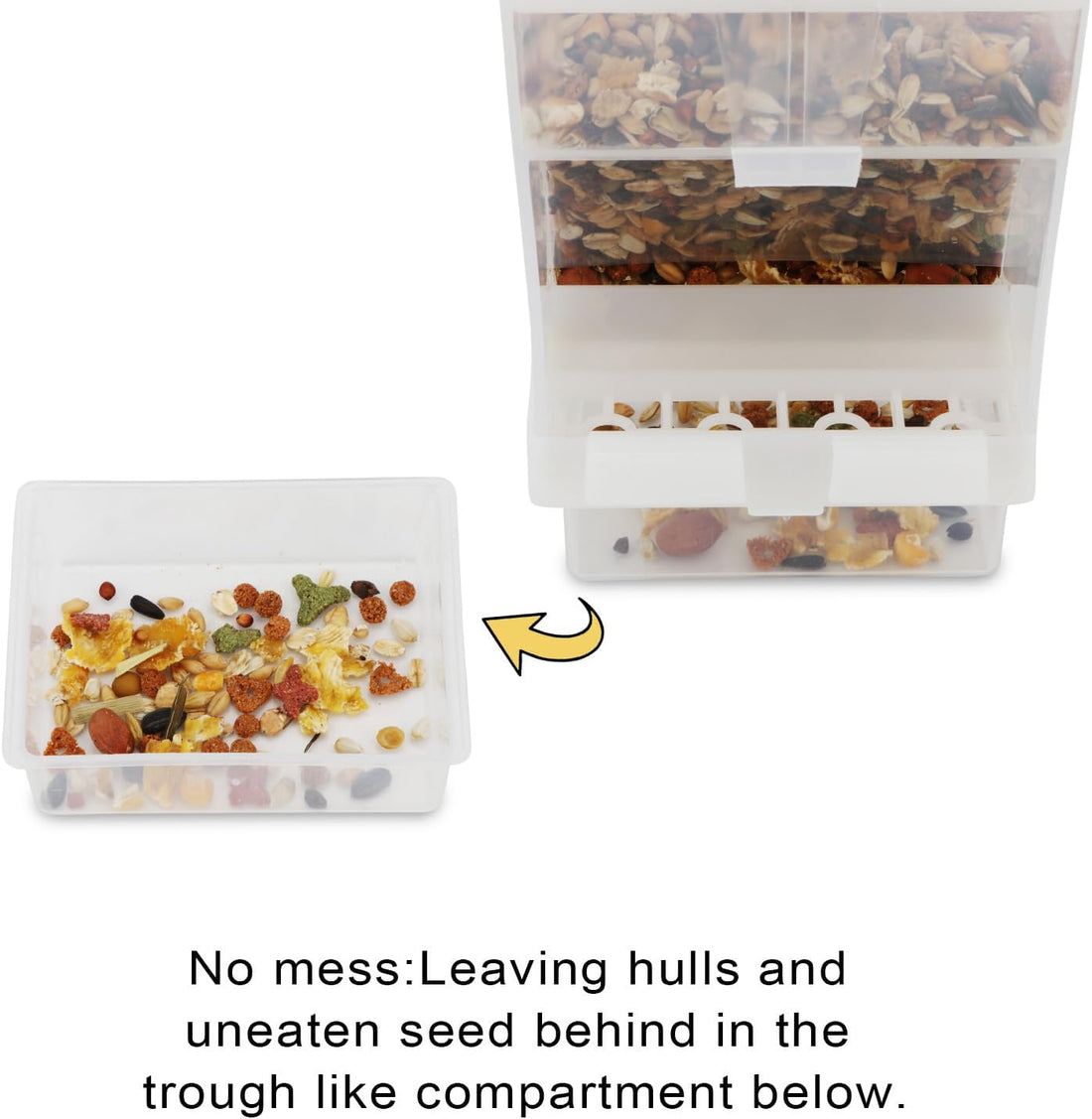 Hypeety Automatic Bird Feeder No Mess Parakeet Cage Seed Food