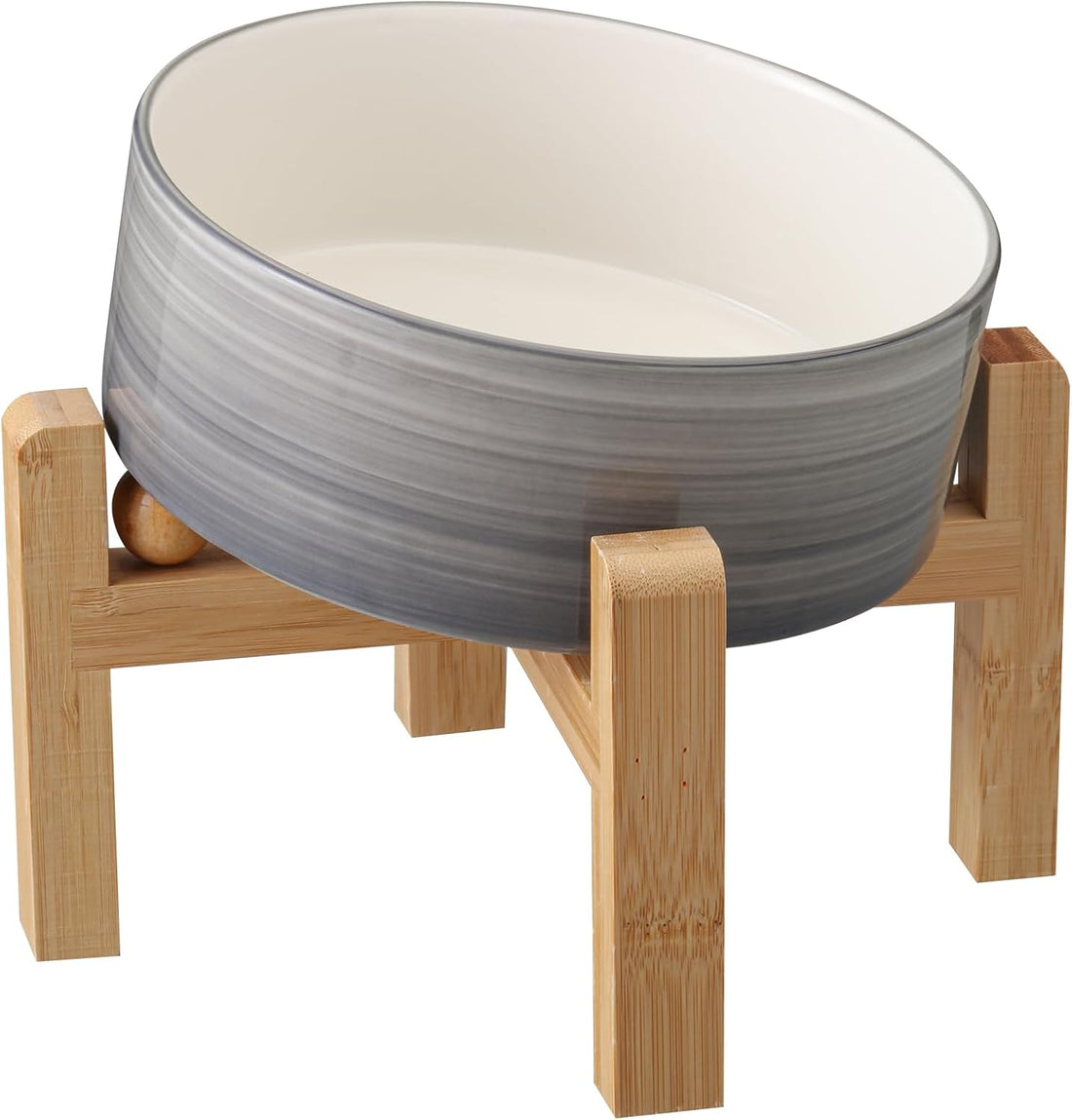 Elevated/Raised 15°Tilted Anti Slip Ceramic Dog Bowl for Medium
