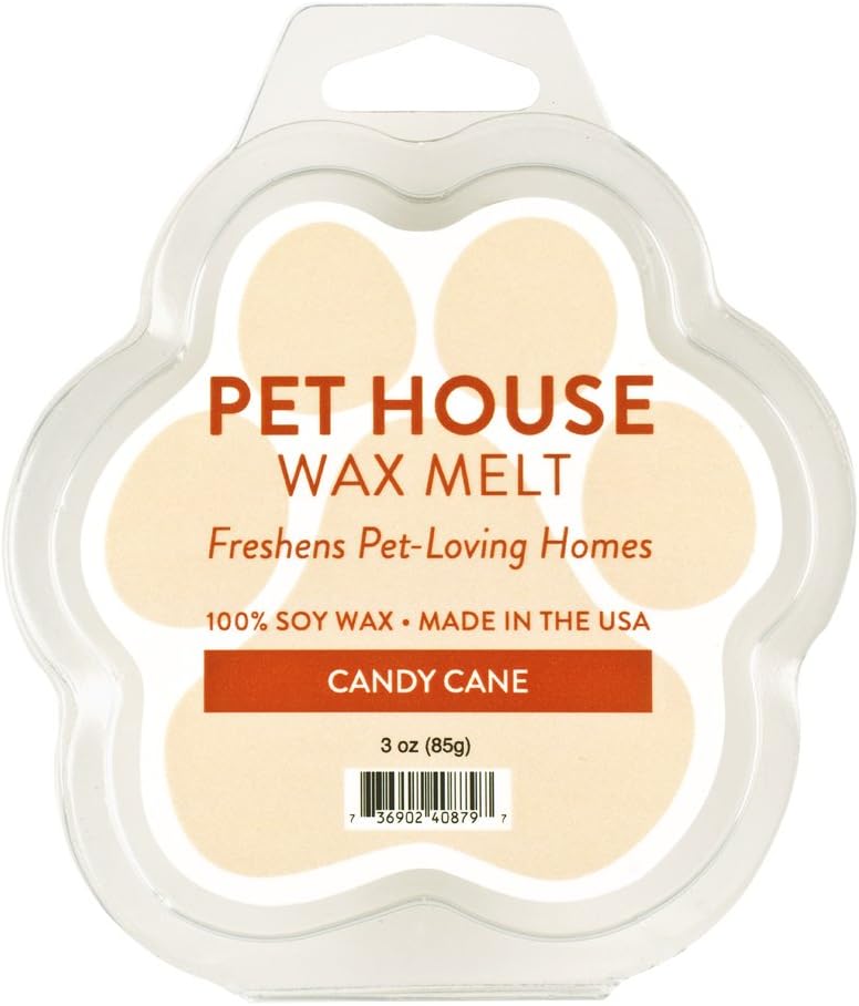 Candy Cane Scented Wax Melts Plant-Based Wax, 2 Pack Pet House
