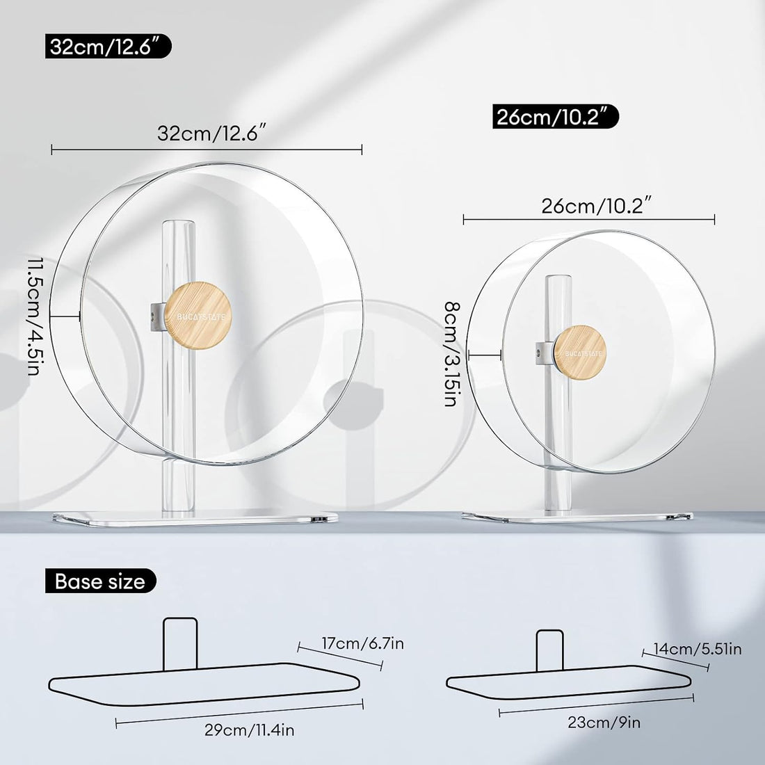 BUCATSTATE Hamster Wheel Silent 12.5inch