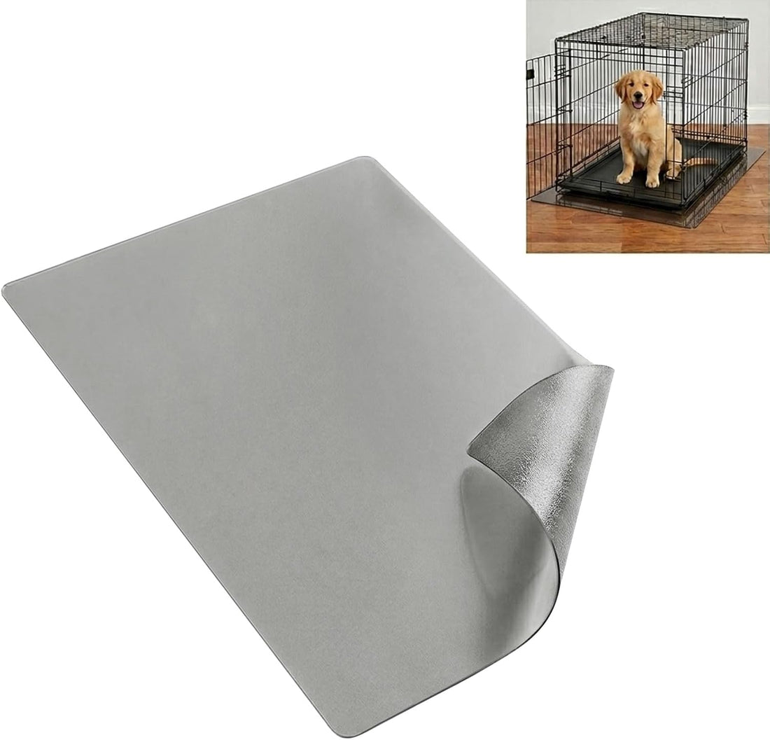 Dog Crate Mat 48x30 Inch, Waterproof Floor Protector for Hardwood