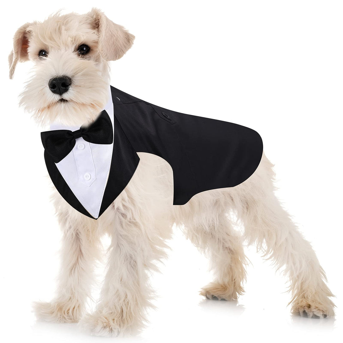 Weewooday Dog Tuxedo and Bandana Set Dogs Formal Tuxedo Pet Wedding