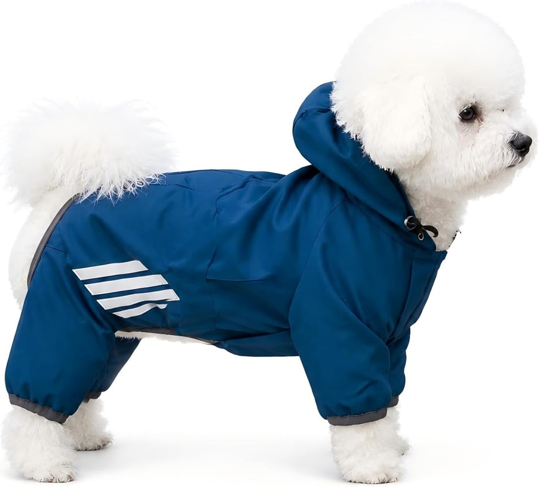 Dog Raincoat, Waterproof Small Medium Dogs Rain Jacket with Hood