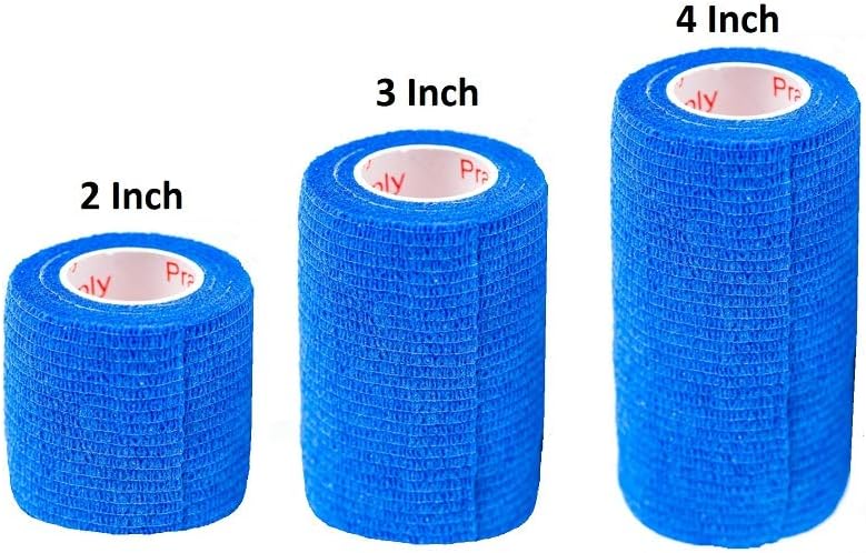 2 Inch Self Adhesive Bandage Wrap & Athletic Tape - 2Pk, Blue