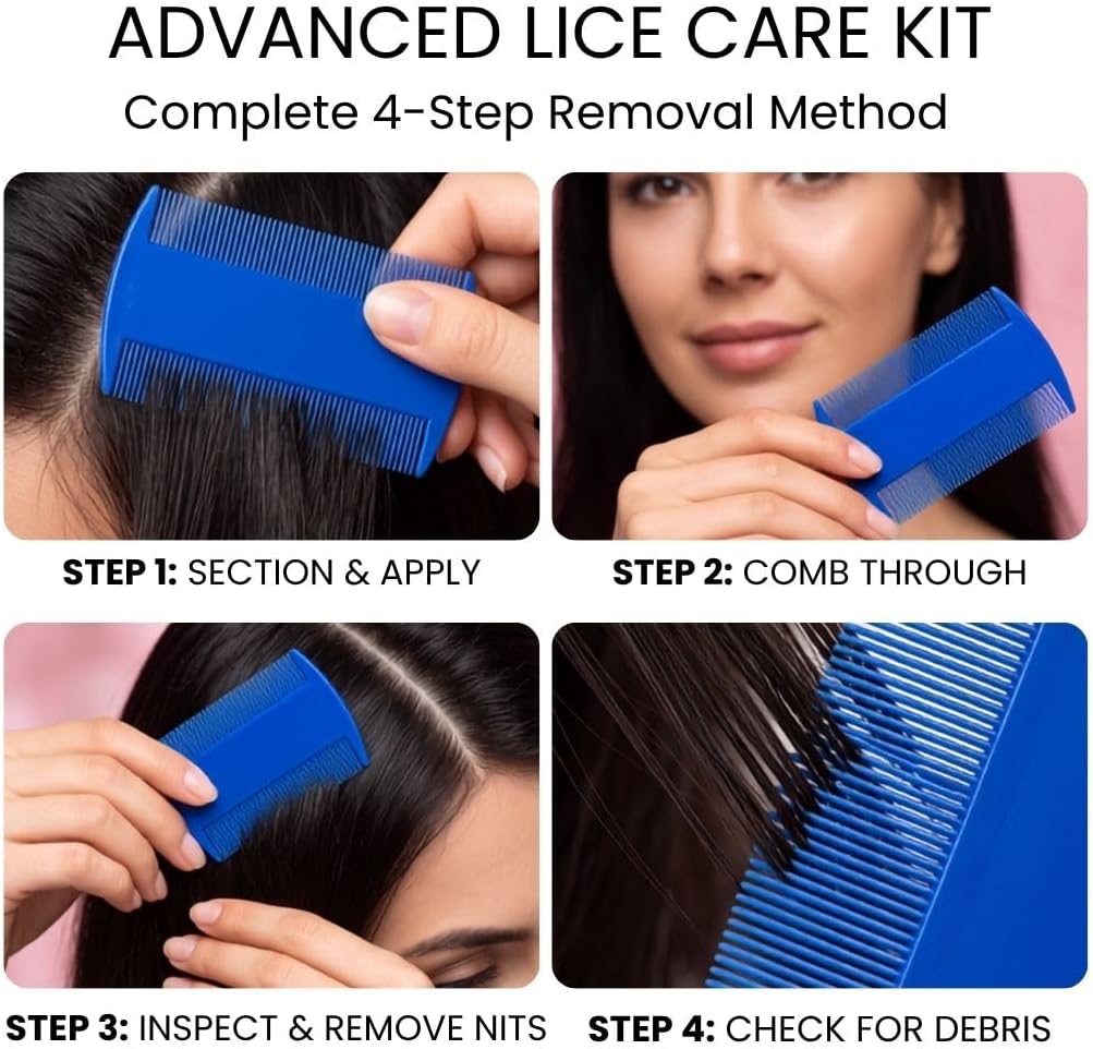 Flea Comb for Dogs Cats & Humans | Lice Comb & Nit Removal Comb