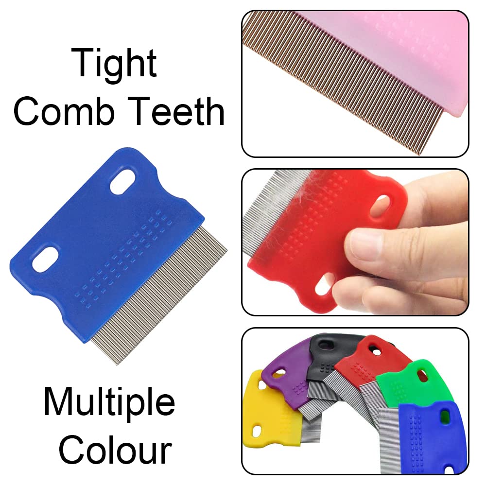 6 Pcs Dog Cat Hair Removal Massaging Combs, Dandruff & Stain Remover