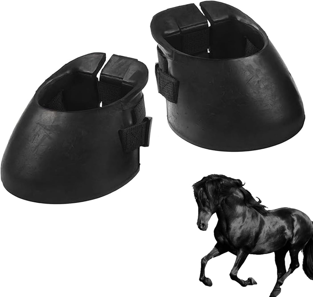 2 Pack Hoof Boots for Horses, Horse Hoof Boots, Rubber Horse Boots