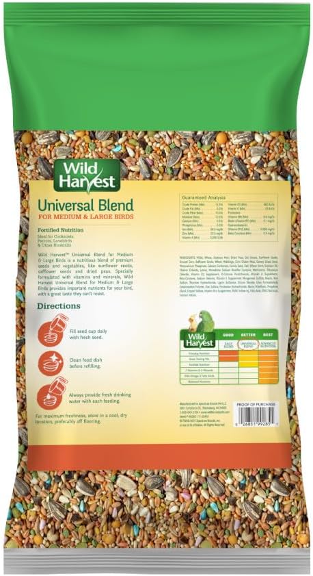 Wild Harvest Universal Blend for Medium and Large Birds 10 Pounds