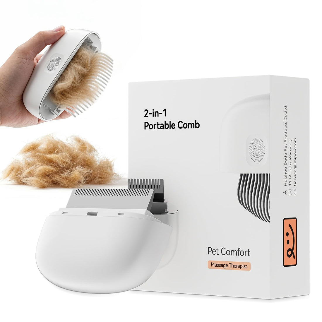 2-in-1 Cat Comb - Soft Pet Brush for Grooming